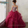 Tulle Satin Ärmellos Kristall Sexy Quinceanera Kleider Ballkleid